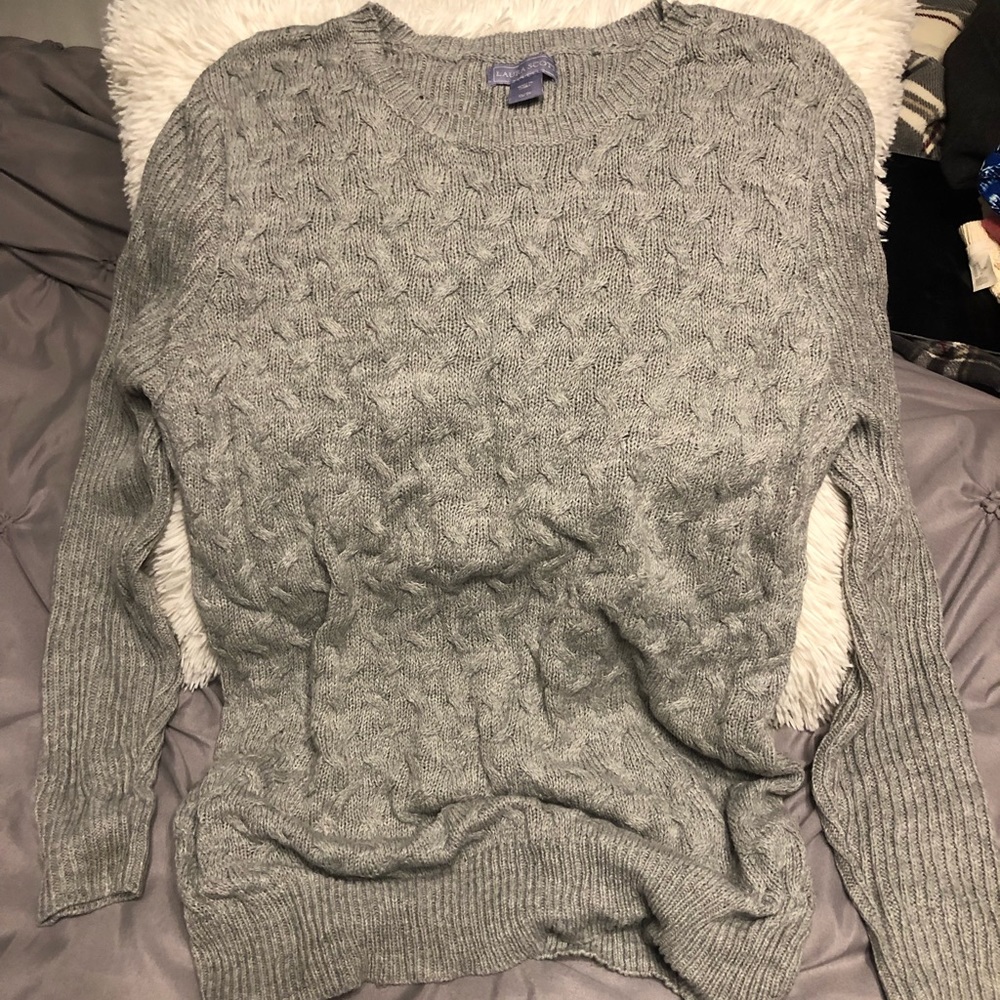 laura scott grey XL sweater